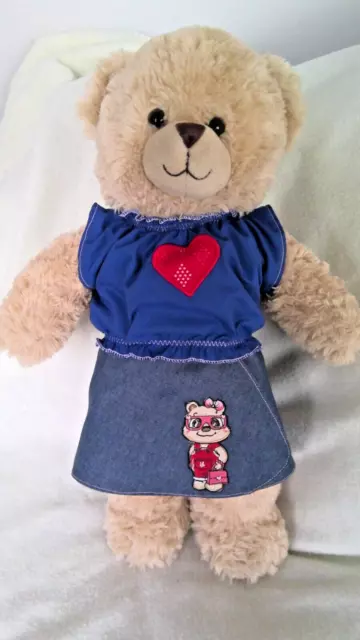 NEW BAB Build a Bear Handmade teddy  clothes to fit 40cm size girls skirt