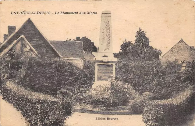 Cpa 60 Estrees Saint Denis Le Monument Aux Morts