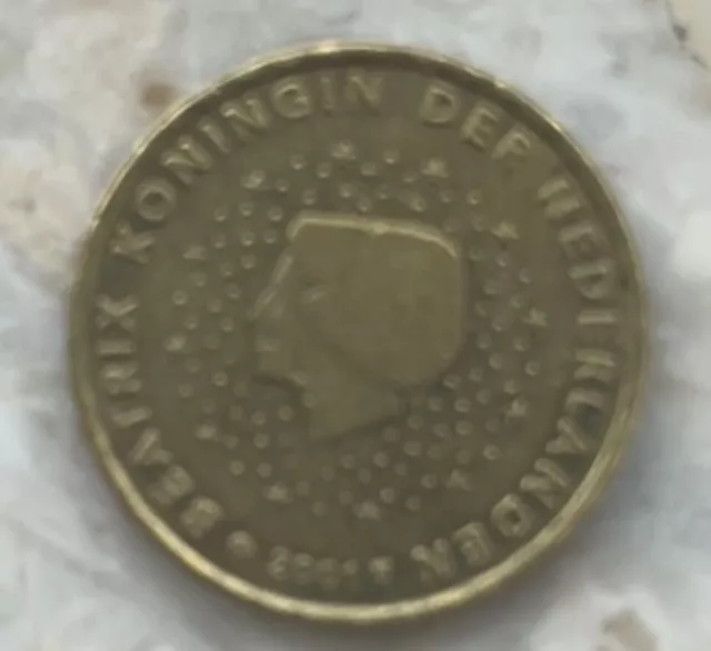 2 Cent Münze Beatrix Niederlande 2001