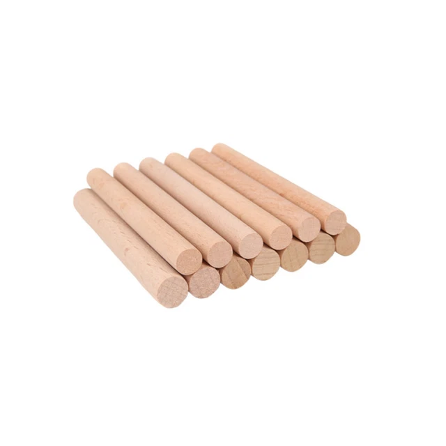 Unfinished Wood Sticks Building Blocks Toys Kids Dowel Sticks Wood Round Stick