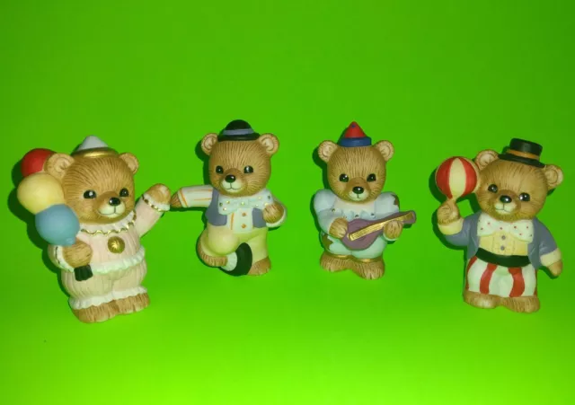 Vintage Homco (#1449) Circus Teddy Bear Figurines (Set of 4) Retired