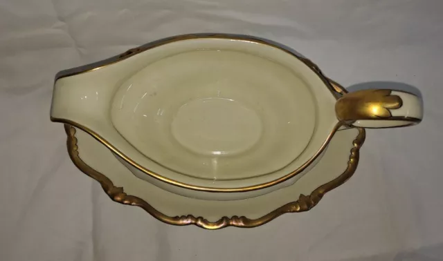 Rosenthal China Selb Germany Pompadour Baroque Gold Gravy Boat 3