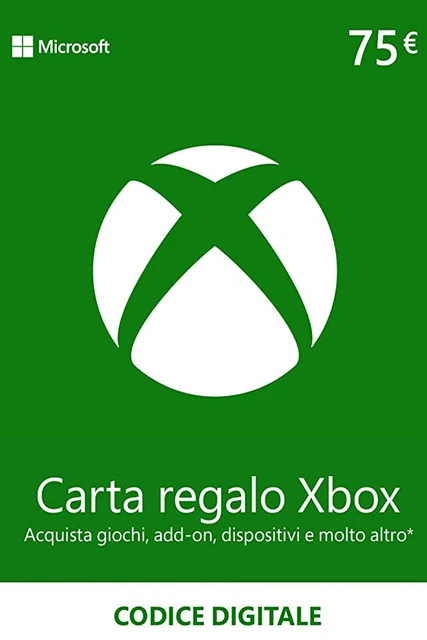 €75 Euro Credito Xbox Live - 75 EUR Carta Regalo Xbox Live Codice Digital - IT