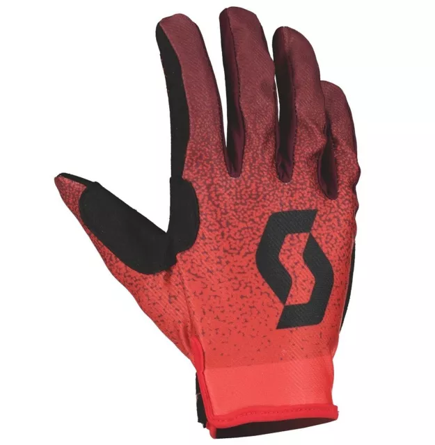 Guanti Gloves Moto Enduro Cross Mx Scott 350 Dirt Evo Nero Rosso Tg M