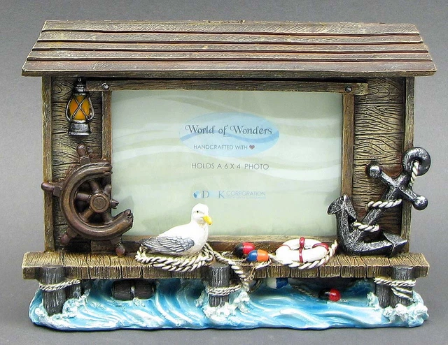 Maritime Memories Nautical Beach Ocean Dock Seagull Picture Frame for 6x4 Photo