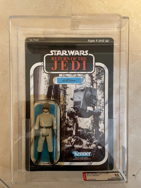Driver AT-ST vintage Star Wars classificazione AFA 85 quasi nuovo a Y + 79 posteriore ROTJ 1984 Kenner