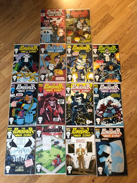 Marvel Comics The Punisher War Zone #1-15 Lot Set Key Issues MISSING #9 VF
