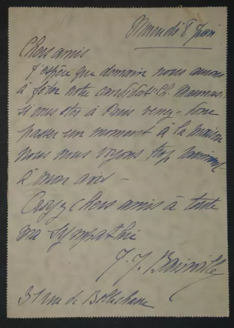 Jeanne BAINVILLE - LETTRE AUTOGRAPHE SIGNÉE, soutien à Charles MAURRAS, 1938