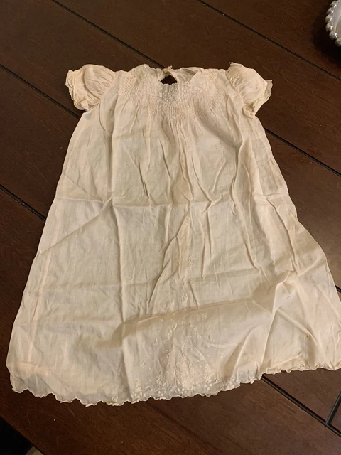 Vintage Baby Girl PINK Dress Blessing Christening Baptism 0-3 months HANDMADE