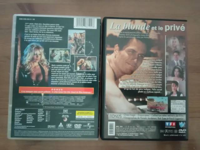 BARB WIRE + LA BLONDE ET LE PRIVE Pamela Anderson - 2 Films DVD comme neuf 2