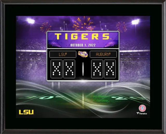 LSU Tigers 10.5" x 13" 2022 Win vs Auburn Tigers Sublimated Plaque