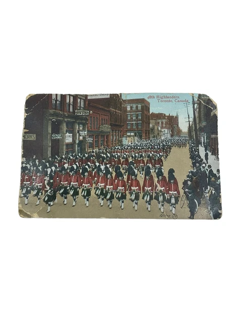 Canadian 48th Highlanders of Canada Colour Postcard
