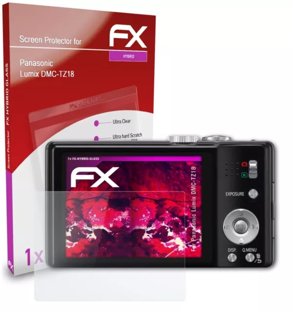 atFoliX Glass Protector for Panasonic Lumix DMC-TZ18 9H Hybrid-Glass