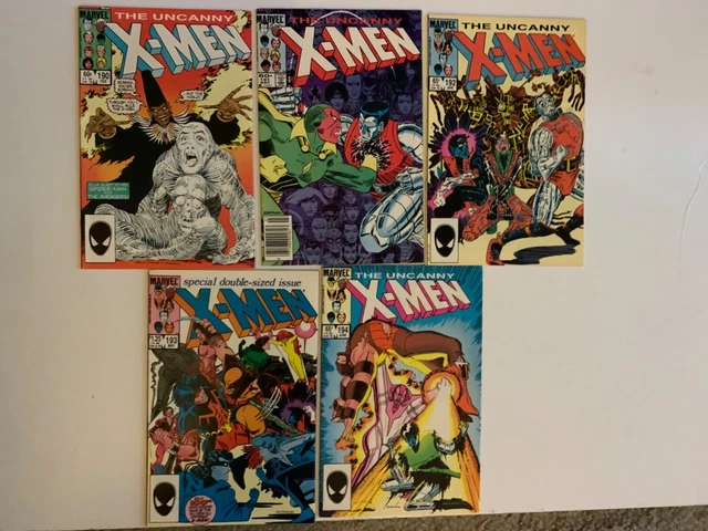 uncanny x-men 190-194, Marvel Comics 1985 uncanny x-men 190-194, Marvel Comics 1985