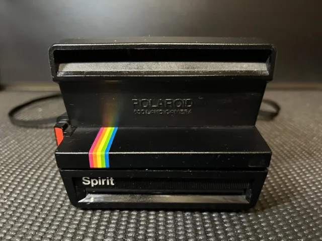 Polaroid Camera Spirit One Step 600 Land Black Instant Rainbow Stripe NWOB