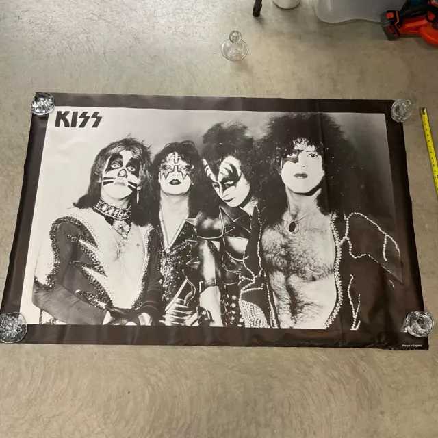 KISS Ace Gene Paul & Peter 1980sUK Subway Poster Ltd Ed Print B&W 40 x 60"