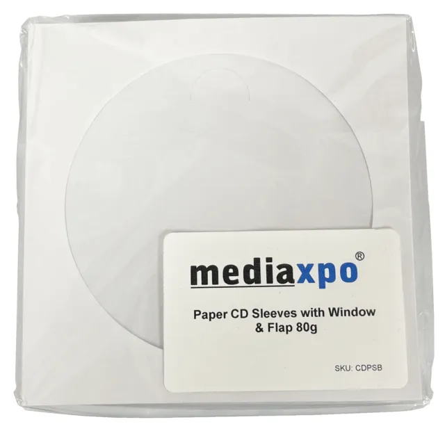 2000 Paper CD Sleeves with Window & Flap