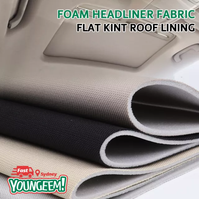 Premium Headliner Fabric Flat Knit Material Foam Back Car Roof Lining Upholstery