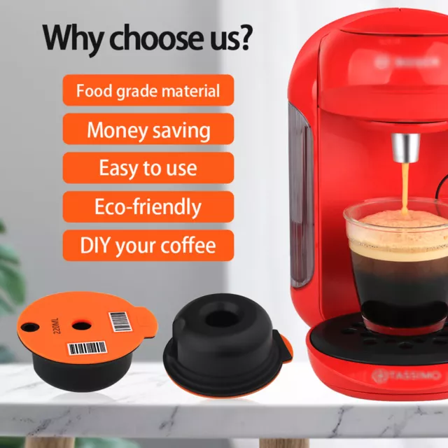 200/220ml Nachfüllbar Kaffee Kapsel Wiederverwendbar Pod Tasse für Bosch Tassimo 2