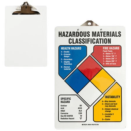 Brady 99426 Clipboard, 13" Height, 9" Width, Rectangle