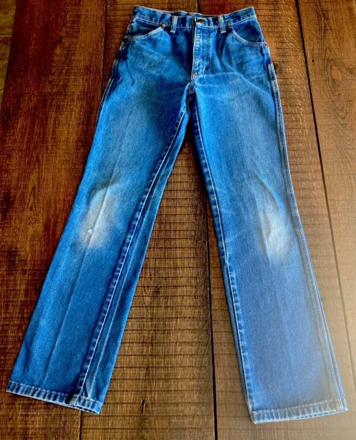 RARE 70s-80s VINTAGE Wrangler Boys 401 BPWS Jeans made in USA size 16 SNAP CLOSE