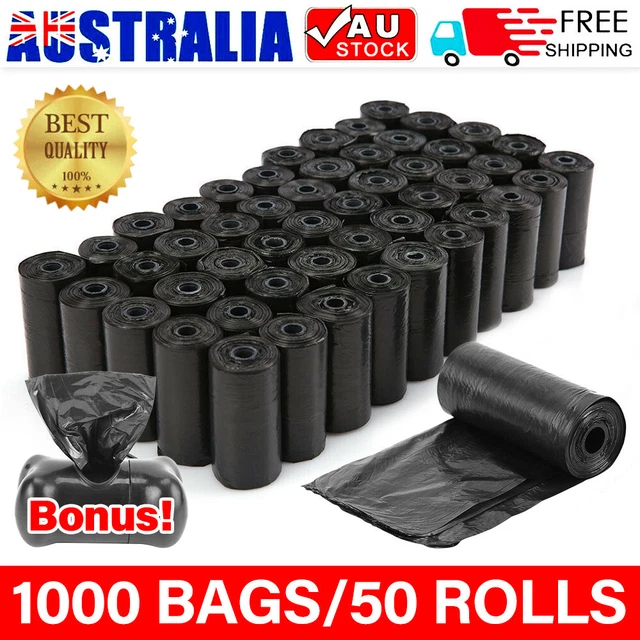 1000 Dog Poop Bag Biodegradable Pet Poo Litter Waste Disposable Bags + Dispenser