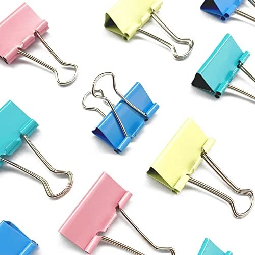 48 Pcs Medium Binder Clips, 1.25 inch(32mm), Colored Binder Clips, Paper