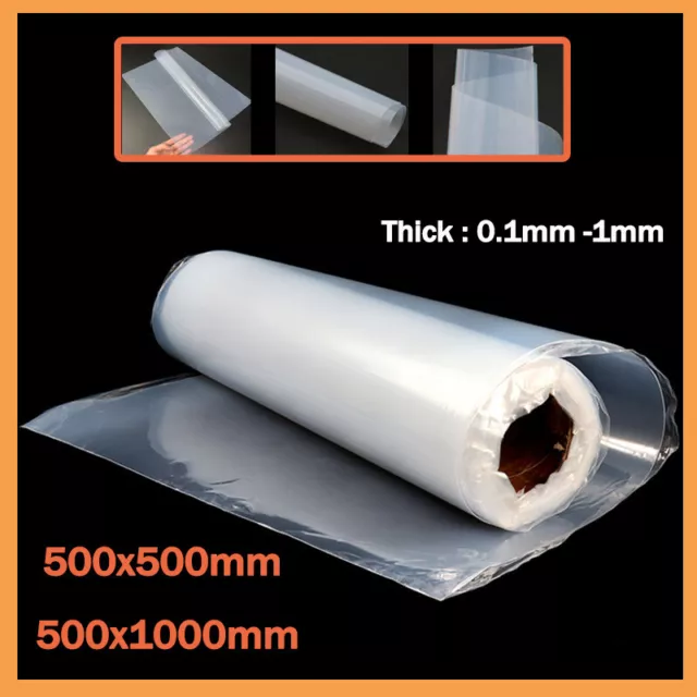 1p 0.1mm x 500 x 500mm Silicone Rubber Sheet Ultra-thin Plate Square  Transparent