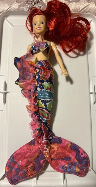 Calypso Beautiful Hair Original Ariel Little Mermaid Tyco Disney Doll Neon Tail