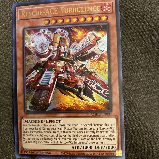 Yugioh! Rescue-ACE Turbulence - AMDE-EN007 - Ultra Rare - 1st Edition Near Mint,