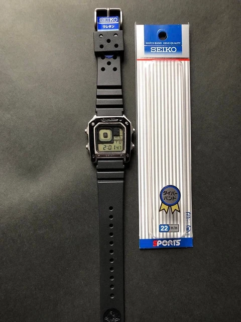 MONTRE SEIKO G757 5000 Digi Borg Silver Wave Digital Quartz Vintage ...