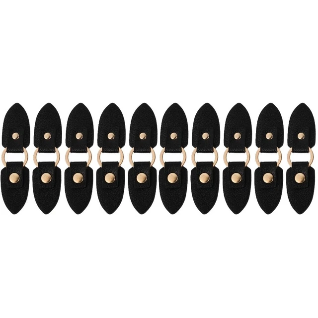 10 Pairs Duffle Coat Fastener Wooden Sewing Buttons Metal Buckle Dress
