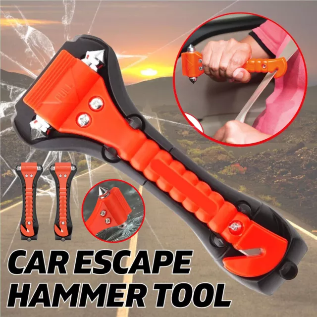 Gurtschneider Notfallhammer für Auto Sicherheits Hammer Nothammer mit Gurtmesser