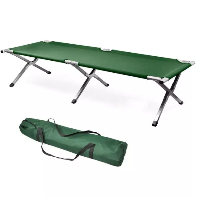 Folding Cot Camping Military Medical Hiking Fish Bed Sleeping Cot