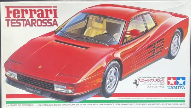 Tamiya Ferrari F40 Full Display Model Kit Sports Car Series #77 1/24 scale  Japan