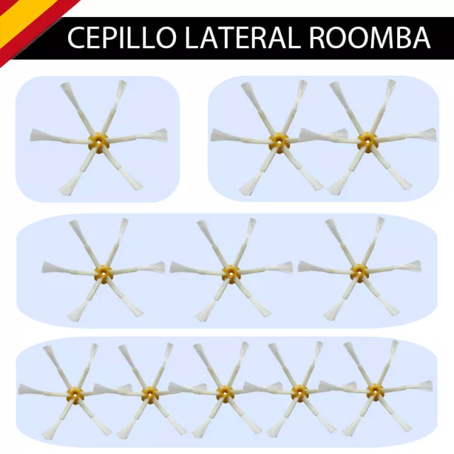 Cepillo Lateral 6 Aspas Compatible Con Roomba Serie 500,600,700 .555