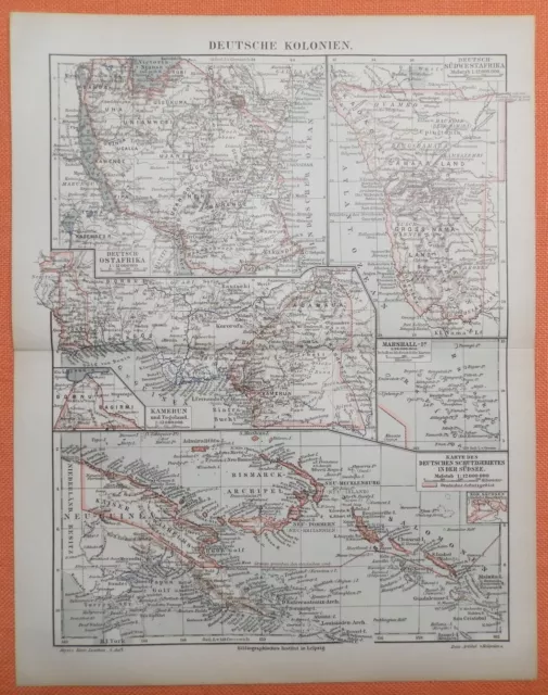 DEUTSCHE KOLONIEN  Afrika und Südsee DOA DSWA Bismarck Archipel Kamerun von 1895