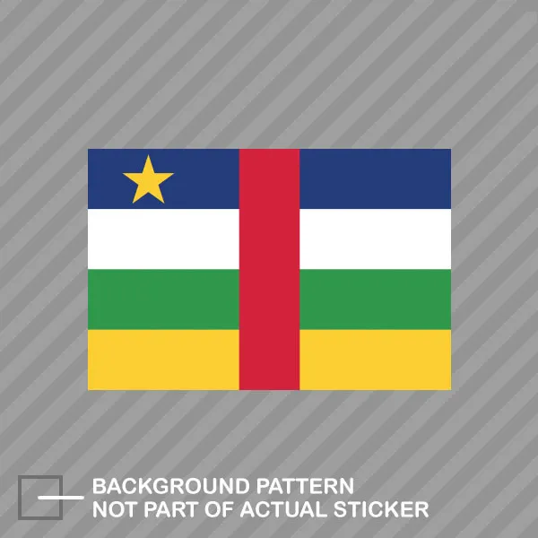 Central African Republic Flag Sticker Decal Vinyl CAR CF CAF
