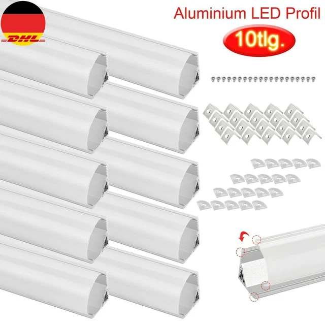 Kabelschleuse TUNNEL Aus Aluminium Für LED-Profile – Einfache Klickmontage, Schwarz Pulverbeschichtet, 200 Cm