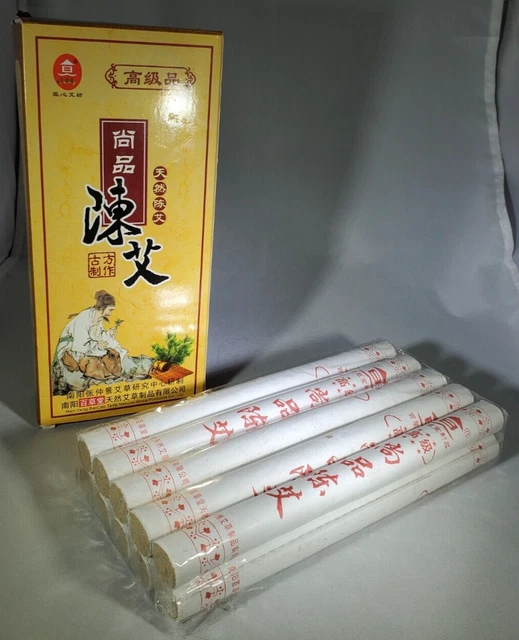 Rollos de moxa pura Nan Yang BaiCao Tang para moxibustión - nuevos en caja