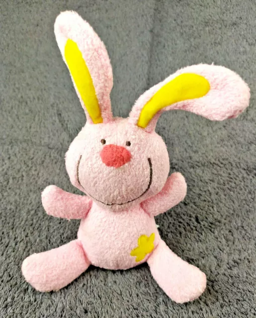 ELC Blossom Farm Pink Rabbit Bunny Bouncing Noise Toy Plush Comforter approx17cm