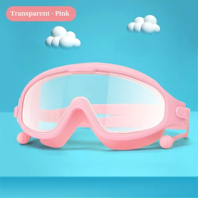 Swimming Goggles Large Frame Electroplated Waterproof Anti-fog HD Transparent AU