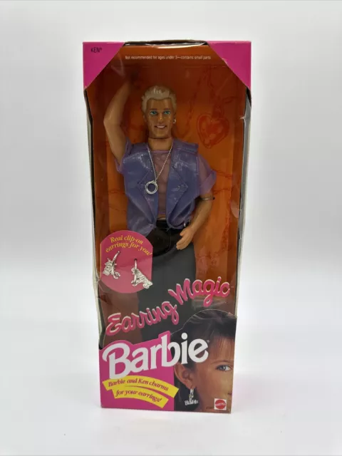 RARE 1992 EARRING Magic Ken Doll 2290 in Barbie Movie Recalled