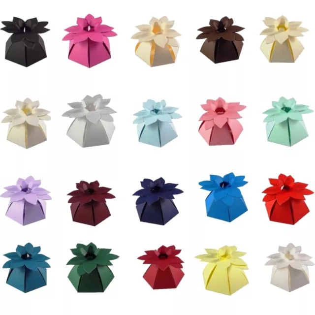 Exploding Poinsettia Christmas Table Favour Box, Party, Wedding. 20+ Colours.