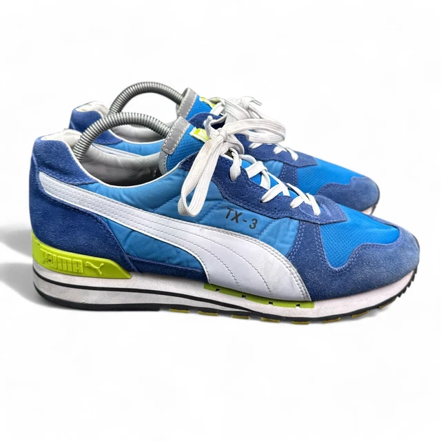 VINTAGE PUMA TX 3 Running Shoes Men Size 11 341044 71 Blue White Green 34.95 PicClick