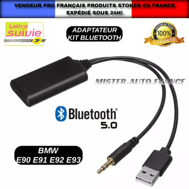 Autoradio Bluetooth Musique Aux Câble Kit de harnais d'adaptateur mains  libres pour E60 E63 E90 E91