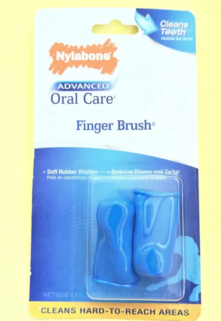 Nylabone Advanced Oral Care Finger Brush for Dog’s Teeth 2 Pack