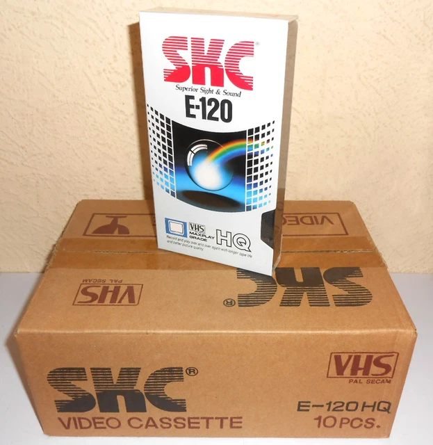 Lot De 8 Cassettes VHS Vierges – E180 Et E120 – Sony TDK BASF JVC – Sous Blister