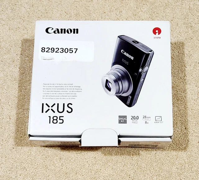 CANON IXUS 185 Black Boxed Good Condition Charity Lot
