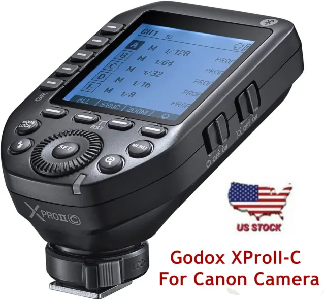 Disparador de flash inalámbrico Godox XProII-C para cámara Canon transmisión HSS TTL 1/8000s